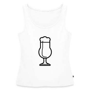 Bière - Débardeur bio Premium Femme - blanc - Devant - AI Model Female 172 light (172cm)