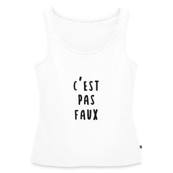 ZITAT: ES IST NICHT FALSCH - Frauen Premium Organic Tank Top - Weiß - Vorne - AI Model Female 172 light (172cm)