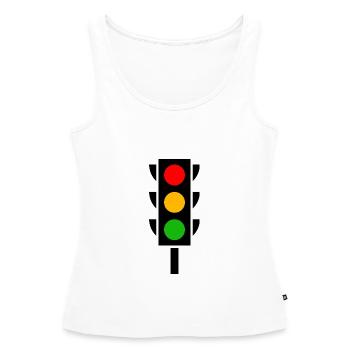 Ampel Führerschein Fahrschule - Frauen Premium Organic Tank Top - Weiß - Vorne - AI Model Female 172 light (172cm)