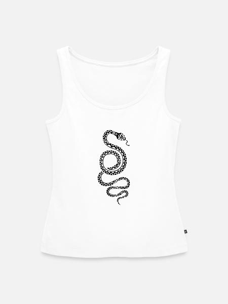 snake - Dame Premium økologisk tanktop - hvid