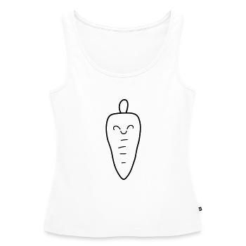 Carotte - Débardeur bio Premium Femme - blanc - Devant - AI Model Female 172 light (172cm)