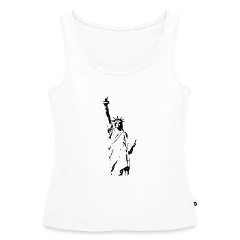 statue of Liberty - Women’s Premium Organic Tank top - white - Front - AI Model Female 172 light (172cm)
