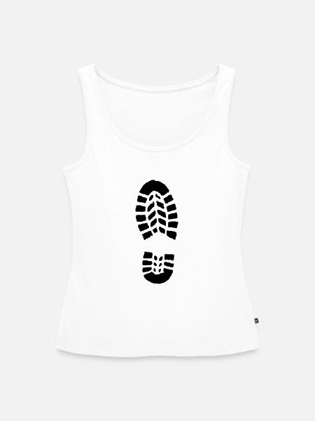 Schuhabdruck - Frauen Premium Organic Tank Top - Weiß