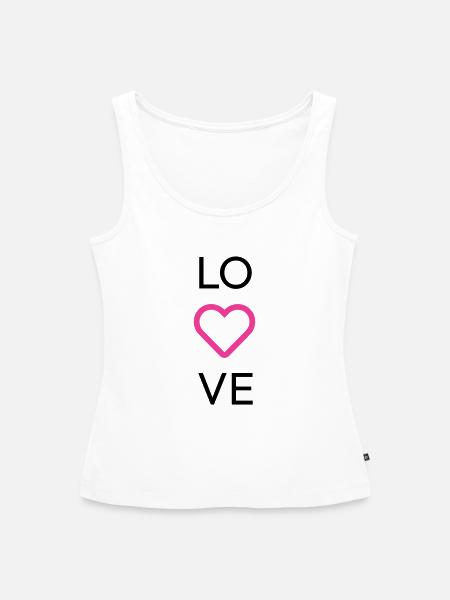 Love Vertical - Frauen Premium Organic Tank Top - Weiß