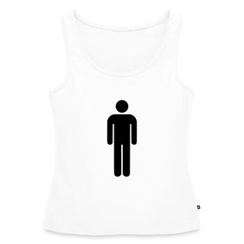 Man - WC - Débardeur bio Premium Femme - blanc - Devant - AI Model Female 172 light (172cm)