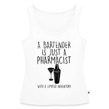Barkeeper - Frauen Premium Organic Tank Top - Weiß - Vorne - AI Model Female 172 light (172cm)