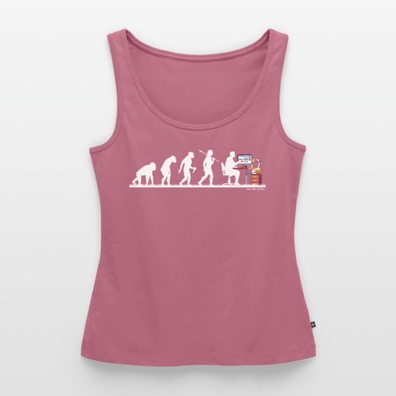 Evolution Nerd Geek Hacker Coder Programmer Women’s Premium Organic Tank top