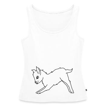 Goat süße ZIEGE stretching yoga goat - Frauen Premium Organic Tank Top - Weiß - Vorne - AI Model Female 172 light (172cm)