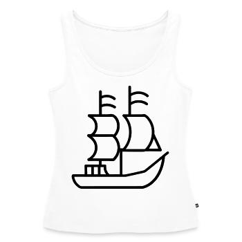 Bateau pirate - Débardeur bio Premium Femme - blanc - Devant - AI Model Female 172 light (172cm)