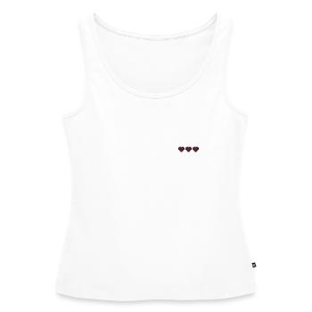 Three Lives - Women’s Premium Organic Tank top - white - Front - AI Model Female 172 light (172cm)