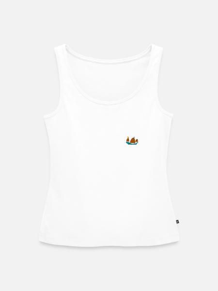 Sailing ship - Women’s Premium Organic Tank top - white