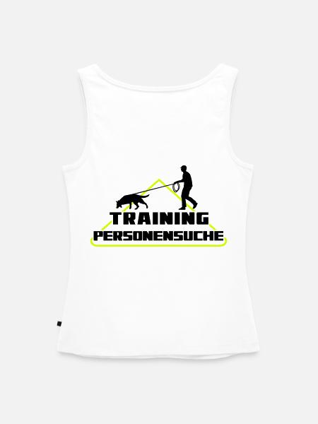 TRAINING PERSONENSUCHE MANN - Frauen Premium Organic Tank Top - Weiß
