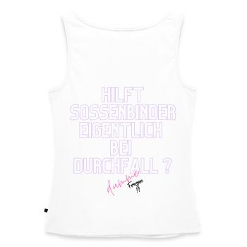 Durchfall Humor Neontext - Frauen Premium Organic Tank Top - Weiß - Hinten - AI Model Female 172 light (172cm)