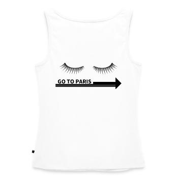 ALLER À PARIS - Débardeur bio Premium Femme - blanc - Dos - AI Model Female 172 light (172cm)