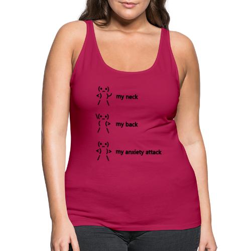 neck back anxiety attack - Women's Premium Tank Top