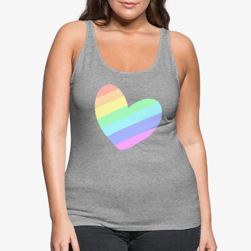 Pastal Rainbow Heart - Vrouwen Premium tank top