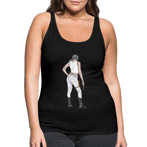 Mujer con pistola - Camiseta de tirantes premium mujer