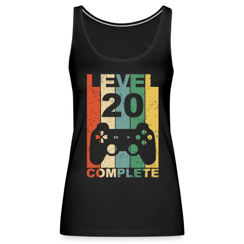 20. Geburtstag 20 Jahre Level Complete Gamer - Frauen Premium Tank Top