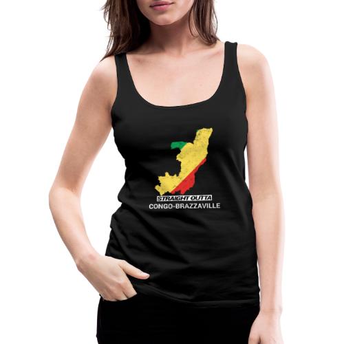 Straight Outta Republic of the Congo country map - Women's Premium Tank Top