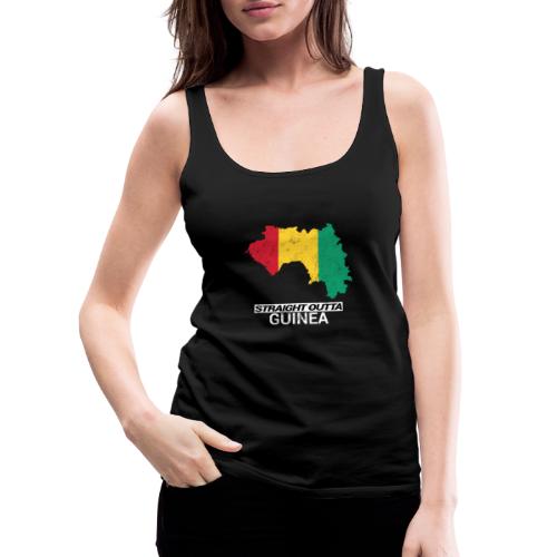 Straight Outta Guinea country map - Women's Premium Tank Top