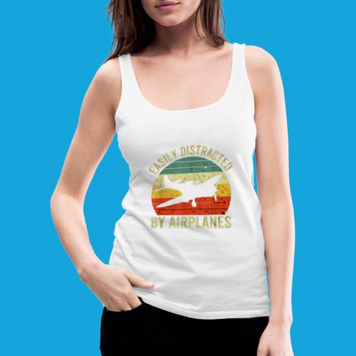 Easily Distracted by Airplanes - Frauen Premium Tank Top
