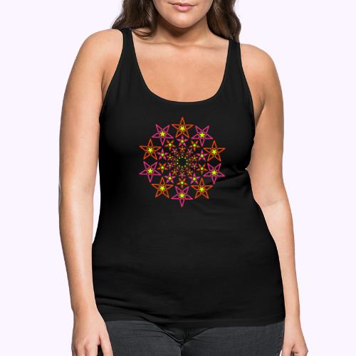 fractal estrella 3 color neón - Camiseta de tirantes premium mujer