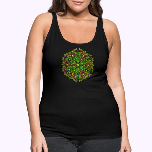 Mandala de loto de fuego - Camiseta de tirantes premium mujer