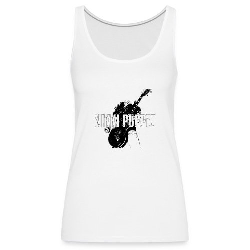 NP gitarrist Logo weiss - Frauen Premium Tank Top