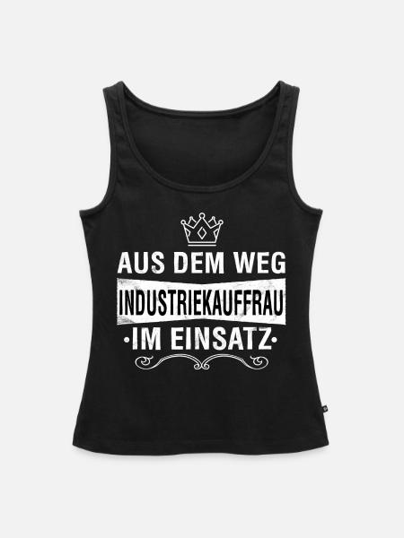 INDUSTRIEKAUFFRAU - Frauen Premium Organic Tank Top - Schwarz