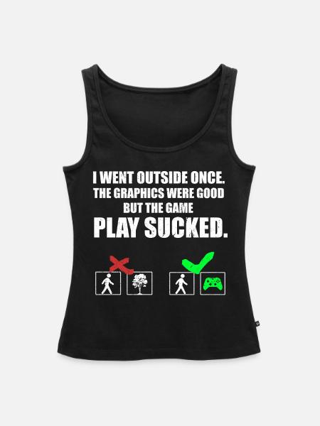THE GAME PLAY SUCKED - Frauen Premium Organic Tank Top - Schwarz