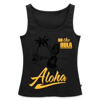 Aloha - Débardeur bio Premium Femme - noir - Devant - AI Model Female 172 light (172cm)