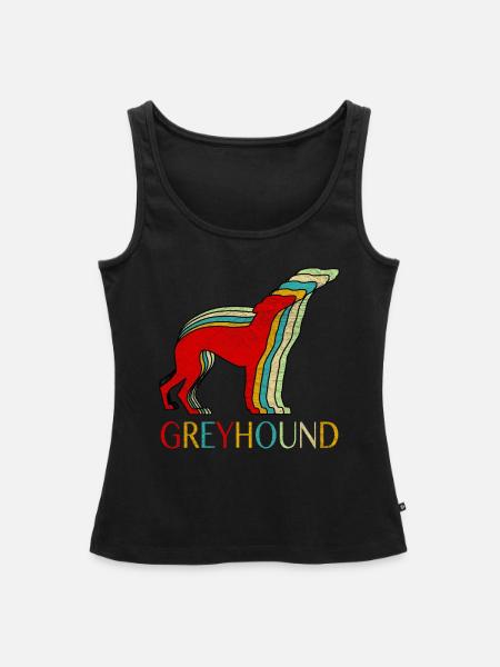 Windhund - Frauen Premium Organic Tank Top - Schwarz