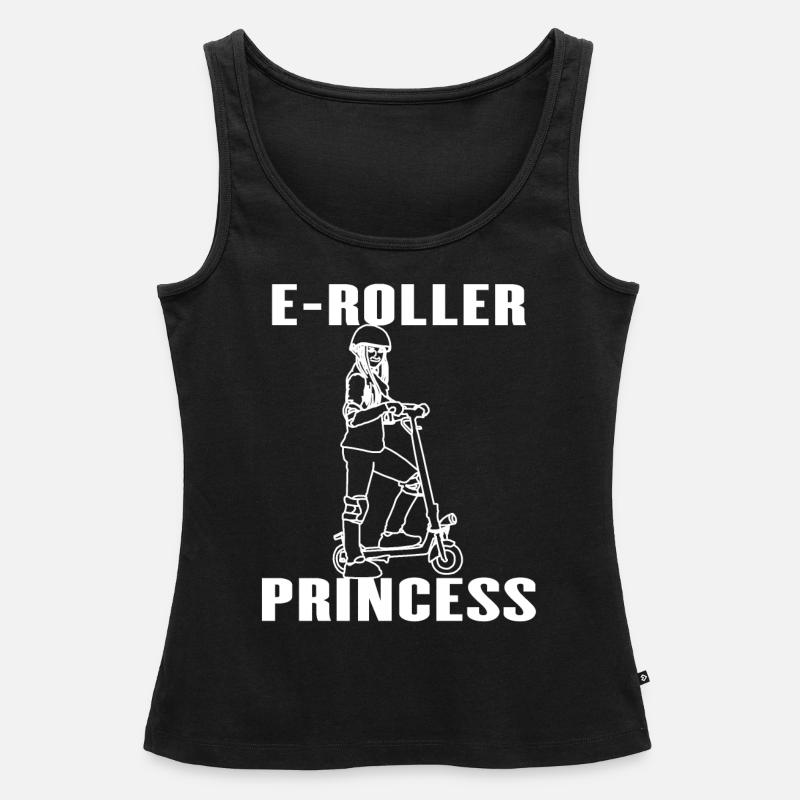 Elektro Roller Princesse E-Roller Idée cadeau - Débardeur bio Premium Femme - noir