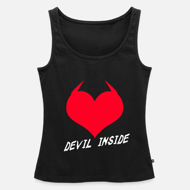 Devil Inside Heart - Women’s Premium Organic Tank top - black