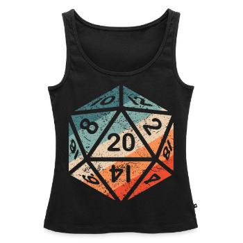 Würfel Brettspiel Drachen Gamer Geschenk RPG D20 - Frauen Premium Organic Tank Top - Schwarz - Vorne - AI Model Female 172 light (172cm)