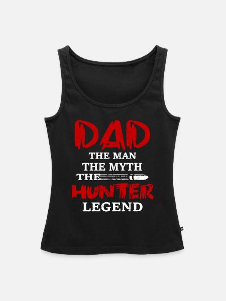 Jagen Jäger Dad - Frauen Premium Organic Tank Top - Schwarz