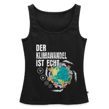 Umweltschutz - Frauen Premium Organic Tank Top - Schwarz - Vorne - AI Model Female 172 light (172cm)
