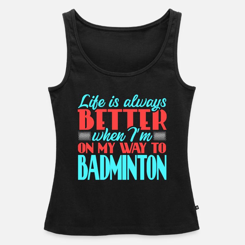 badminton - Women’s Premium Organic Tank top - black