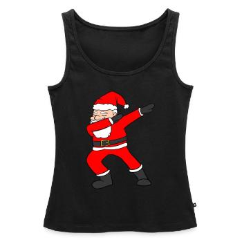 Tamponner santa - Débardeur bio Premium Femme - noir - Devant - AI Model Female 172 light (172cm)