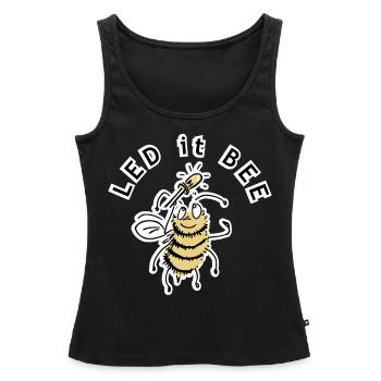 LED es BEE - Witz - Frauen Premium Organic Tank Top - Schwarz - Vorne - AI Model Female 172 light (172cm)