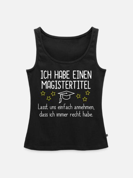 Magister Geschenk - Frauen Premium Organic Tank Top - Schwarz