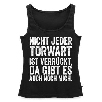 Torwart - Frauen Premium Organic Tank Top - Schwarz - Vorne - AI Model Female 172 light (172cm)