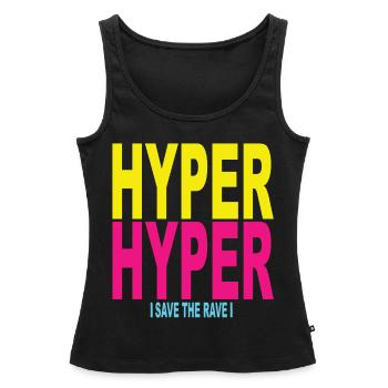 90er Neunziger Party Neunziger Techno 90 Jahre - Frauen Premium Organic Tank Top - Schwarz - Vorne - AI Model Female 172 light (172cm)