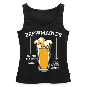 Brasser de la bière - Débardeur bio Premium Femme - noir - Devant - AI Model Female 172 light (172cm)