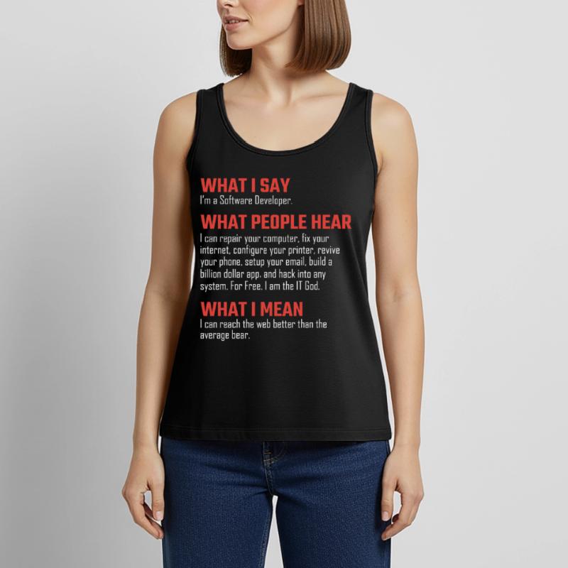 Programmer nerd debugging gift Women’s Premium Organic Tank top