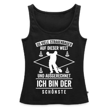 Straßenbauer Straßenbau - Frauen Premium Organic Tank Top - Schwarz - Vorne - AI Model Female 172 light (172cm)