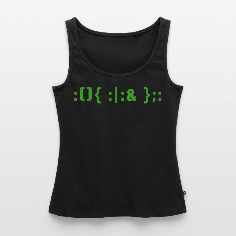 Hacker Fork Bomb Linux Bash Kommando Programmierer Frauen Premium Organic Tank Top