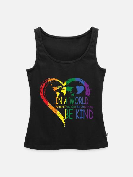 Be Kind - Frauen Premium Organic Tank Top - Schwarz