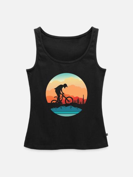 Downhill Mountainbike - Frauen Premium Organic Tank Top - Schwarz