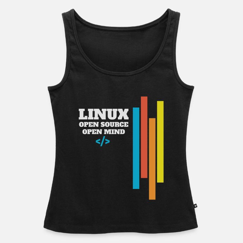 Cadeau d'administrateur de programmeur Linux - Débardeur bio Premium Femme - noir